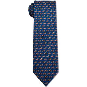 Horse Racing Ties Mens kentucky derby tie Horse Necktie Animal Men's Tie 3.27 inch (8.3CM) Horse Tie For Men (Blue)