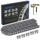 YOXUFA #35 Chain for Mini Bike Coleman CT100U CC100X Baja Doodle Bug DB30 Motovox MBX10 MBX11 Mega Moto MM-B80 105cc Predator 79cc 97cc 100cc Engine Powersports Parts with Chain Breaker - 140 Links