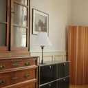 Lamp Shades Set of 2 White Lamp Shade 6x12.5x9 inches, Square Foldable Fabric Lamp Shade Handmade Table Lamp Shades