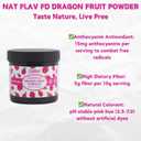 NAT FLAV Freeze Dried Dragon Fruit Powder  100% Natural, No Added Sugar, No Additives | 7oz | Vibrant Superfood for Smoothies, Baking & Natural Coloring