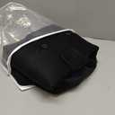 Men's Premium Wool Blend Double Breasted Long Pea Coat (Black1) XL