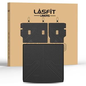 LASFIT Cargo Mat with Backrest Mat for Honda Passport 2026, All Weather TPE Custom Fit Trunk Mat Trunk Liner Trunk Tray Cargo Liner Cargo Tray with Seatback Cover, Black