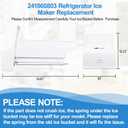 Upgraded 241860803 Refrigerator Ice Bucket Compatible with Frigidaire Ice Maker Replacement Ice Bin Container Auger Assembly AP4300918 LFSS2612TF0 FFSS2615TS0 FFHS2611PFEA LFSS2612TE0 Ice Maker Parts
