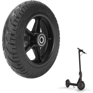 Electric Scooter 200x50 Solid Tire & Plastic Hub 8"x2" Solid Tyre Tubeless Tire with 10mm Bearing Explosion Proof for Electric Scooter Balance Bike Toddler Bike Strollers
