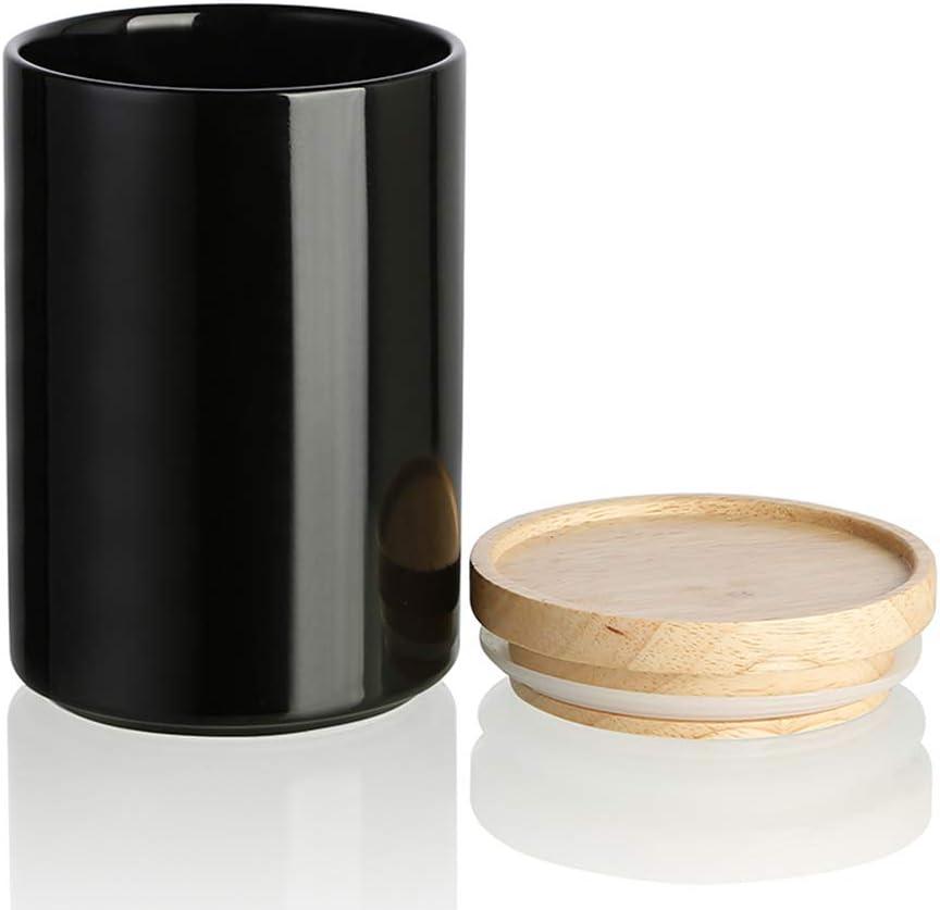 Set of 4 Glass Kitchen Canisters with Airtight Bamboo Lid - Glass Storage Jars for Pantry Organization and Bathroom for Flour, Coffee, Cookie Jar, Candy, Snack, Pasta, Rice, Sugar Packet Holder