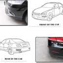 runmade Universal Car Truck Pickup 8PCs Black Rear Bumper Guard Side Anti-Scratch Protector Trim Rubber Strips