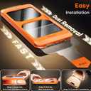 TOCOL for iPhone 17 Pro Screen Protector/iPhone 16 Pro Sceen Protector 6.3 Inch 9H Hardness Military Grade Shatterproof HD Tempered Glass for Full Coverage Protection 2 Pack (Clear)