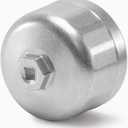 86.4mm 16Flutes Oil Filter Cap Wrench Removal Tool Socket for BMW Engines/for Volvo with 86mm Filter Housing Caps, Silver Heavy-Duty Aluminum