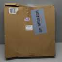 16.9 inch Round Rattan Tray, Woven Large Serving Tray with Handles, Wicker Serving Basket, Coffee Table Decor for Living Room, Reddish-Brown