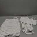 Summer Two Piece Outfits for Women Vacation Going Out Plisse Crop Tops High Waisted Bodycon Mini Skirt Sets Size XL