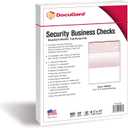 DocuGard Standard Burgundy Marble Top High Security Check Paper - Laser/Inkjet Printer Compatible - 11 Security Features - 500 Blank Business Checks (04503)