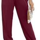 Dokotoo Womens High Waisted Pants Summer Casual Loose Wide Leg Palazzo Flowy Beach Trousers with Pockets (XXL)