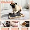 Dog Nail Scratch Pad with Treat Box, Solid Wood Nail Filing Board that Trims Nails Naturally Without Clippers for Dogs that Hate Nail Cutting, Indoor and Outdoor Training Tool (Black)