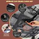 Kaskawise Upgrade Car Ceiling Cargo Net Pocket,31.5"x21.6" Double-Layer Roof Storage Organizer,Overhead Net for Truck,SUV & Van Camping,Travel Road Trips,Van Life Essentials