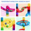 Marble Run, 109Pcs Marble Maze Game Building Toys for Kid, Upgrade Mable Track Race Construction STEM Learning Toy, Birthday for Boys Girls Aged 3-12