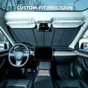 Windshield Sun Shade for Audi Q3 2019-2025, Foldable 3-Layer High Reflective Silver Sunshade, Blocks UV Rays & Reduces Cabin Heat