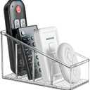 MaxGear Remote Control Holder Clear TV Remote control Storage Organizer Small Plastic Caddy for Home, 1 Pack