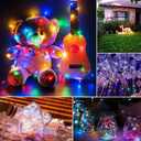 Joomer Solar Fairy Lights, 2-Pack Total 80FT 240LED Solar String Lights Outdoor Waterproof 8 Lighting Modes for Fence Party Garden Patio Yard Home Holiday Tree Outdoor Decoration (Multicolor)