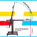 MEEDEN Heavy Duty Painting Easel: Professional Solid Beechwood Large Easel Holds Canvas Art up to 71 High - Tilts Flat Easily Wooden Floor Easel for Adult Artist Beginners Art Studios