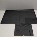 Silicone Coffee Mat Set, Coffee Bar Mat for Countertop, Non Slip Coffee Maker Mat Heat Coffee Station Pad with Detachable Tamper Mat for Home Kitchen Counter Cafe