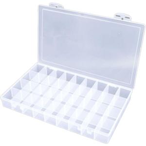 Feadily 1PCS 36 Grids Large Plastic Organizer Box with Dividers, Compartment Organizer Box for Nail Accessories/Screw/Sewing Arts and Oil Paint, Bead Storage Containers 14.9" x 9.2" x 1.9" (Clear) (white)