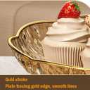 3 Tier Cupcake Stand, Plastic 3 Tiered Serving Stand, Dessert Tower Tray for Party, Birthday, Wedding, Gold
