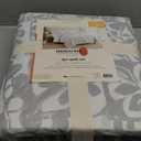 Indigo Ink - Full/Queen Quilt Set, 3-Piece Modern Floral Bedding with Matching Shams, Lightweight Boho Room Decor (Tufted Medallion Collection, Grey)