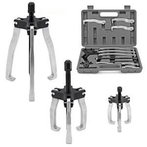 CARVALAX Gear Puller Set, 2T 5T and 5T Wide-Spread - Heavy Duty CR-V Steel 2 & 3 Reversible Jaw Bearing/Pulley Puller – Professional Automotive & Industrial Tool Kit for Mechanics, DIYers