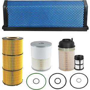 AF27879 P551005 FS19915 PF9908 Filter Kit, Compatible With Freightliner Cascadia DD13 DD15 DD16 Series Engine