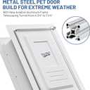 Pet Door for Wall Upgrade 2.0 with Secure Aluminum Lock, Steel Frame & Telescoping Tunnel, Double Silicone Flaps Dog Doggy Door and Cat Door for All Pets, Strong & Durable (Pets Up to 220 Lb) -XLarge