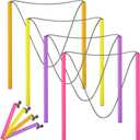 8 Pieces Giant Bubble Wands Big Bubble Wands for Kids Outdoors Toy for Birthday, Outdoor Activities, Party Favors, Solution Not Included (Attractive Color,Classic)