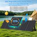 420W Portable Solar Panel for Power Station, 41V MC4 Foldable Solar Charger Ultra Light Solar Panels 25% High Efficiency, Waterproof, Solar Suitcase w/ Adjustable Bracket for RV Camping Off-grid Blackout