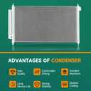Air Conditioning A/C Condenser Compatible with Ford Focus 2008 2009 2010 2011, 2.0L Manual Transmission 3674, 8S4Z19712BA, YJ546, AS4Z19712B