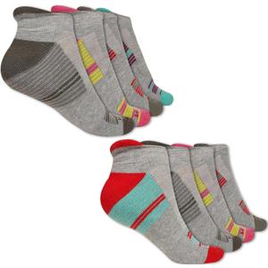 Compression Ankle Socks for Men & Women  Stretch Fit, Cushioned Support & Breathable Comfort, Size 7-10 (Grey (Assorted) - 8 Pk)
