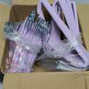 HOUSE DAY 11 Inch Velvet Baby Hangers 50 Pack Lt-Purple, Premium Kids Hangers for Children, Infant & Toddler Clothes, Durable Non Slip Small Baby Felt Hanger for Closet, Ideal for Everyday Use
