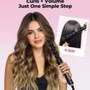 Farery Bubble Curling Wand for Long Hair - 32mm Ceramic Coated Springless Barrel for Defined Spiral Curls & Waves, Smooth Shine, Includes Heat Resistant Glove, 5 Temp Settings, Dual Voltage