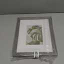 Egofine 8x10 Picture Frame Made of Solid Wood with Plexiglass, Display Pictures 4x6/5x7 with Mat or 8x10 Without Mat for Tabletop and Wall Mounting, Oak Grey