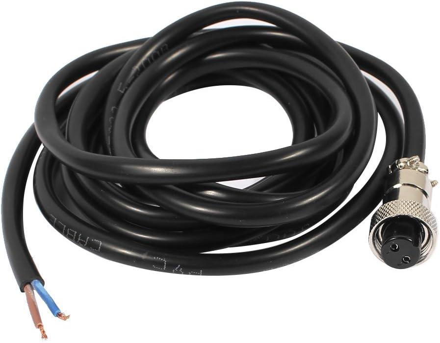 uxcell GX12 2 Pins Double Female Head Aviation Socket Connector Electrical Cable 2m