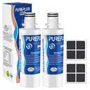PUREPLUS ADQ747935 NSF 53&42 Certified Replacement for LT1000P LT1000 Kenmore Elite 9980 LT1000PC, MDJ64844601 ADQ74793501, LMXS28626S, LFXS26973S, LT120F Refrigerator Water and Air Filter, 2Pack