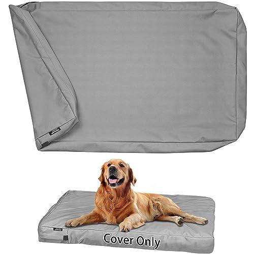 Joroamp Dog Bed Cover, Waterproof Bed Cover for Dog/Cat, Replacement Washable Removable Covers with Zipper, 40x27x4 Inches Gray
