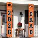DAZONGE 2026 Graduation Party Decorations Orange and Black - Congrats Grad Banner Party Supplies - Graduation Decorations Class of 2026 for Any Schools or Grades