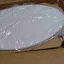 CHURCH Toilet Seat, Easy Clean Hinges Release for Deep Cleans, Durable Enameled Wood Seat, Elongated, White