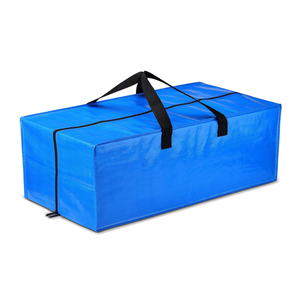 Heavy Duty Extra Large Blue Moving Bags with Strong Zipper Backpack Handles |  Clothes Storage Bags Totes Space Saving Moving Boxes Bins Packing Bags for College Dorm Compatible with Ikea Frakta