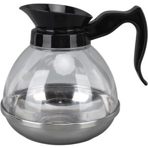 Coffee Decanter Pot, 1.2QT Universal Coffee Pot Commercial Coffee Maker Pot Replacement with Black Handle for Coffee Machine Stove Reusable