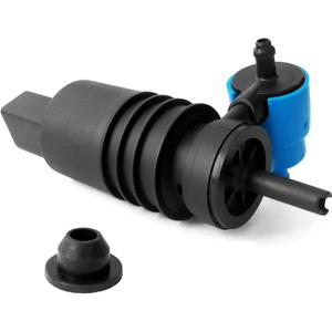 Windshield Washer Pump, Compatible with Jeep Dodge Chrysler Volkswagen Audi BMW Chevrolet Ford, Washer Fluid Pump with Grommet Replace 1J6955651