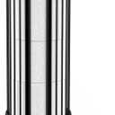 Toilet Paper Holder Stand, Freestanding Toilet Tissue Organizer, Minimalistic Storage Solution, Reserve Mega Rolls-Modern Black