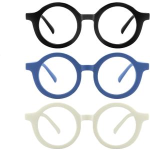 Yogo Vision Kids Blue Light Blocking Glasses for Girls and Boys Anti Glare Computer Glasses School Work Eyewear (Creamy White, Black, Navy Blue)