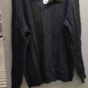 COOFANDY Mens Polo Sweater Long Sleeve Classic Twisted Knitted Pullover (Black, XL)