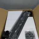 Tv Trays Set of 2 for Couch - 360Swivel Height Adjustable, Larger Metal and Wooden Base to Prevent SlippingTV Tray C Shaped End Table Food Snack Trays for Eating Sofa Bed Bathroom (Brown)