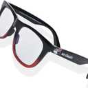 Minnie Mouse Blue Light Blocking Glasses with Pouch Disney Computer Glasses for Women Eyewear Screen Protection (Red/Black)